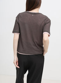 シアーテレコレイヤードＴシャツ
