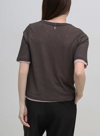 シアーテレコレイヤードＴシャツ