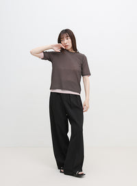 シアーテレコレイヤードＴシャツ