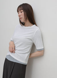 シアーテレコレイヤードＴシャツ
