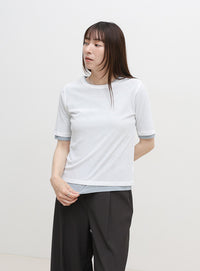 シアーテレコレイヤードＴシャツ