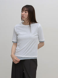 シアーテレコレイヤードＴシャツ