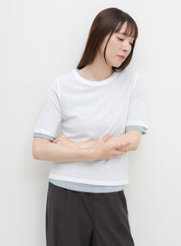 シアーテレコレイヤードＴシャツ