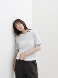 シアーテレコレイヤードＴシャツ