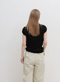ベロアミニスリーブＴシャツ