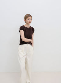ベロアミニスリーブＴシャツ