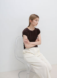 ベロアミニスリーブＴシャツ