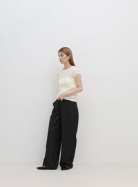 ベロアミニスリーブＴシャツ