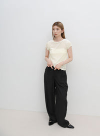 ベロアミニスリーブＴシャツ