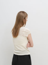 ベロアミニスリーブＴシャツ