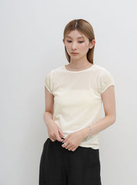 ベロアミニスリーブＴシャツ
