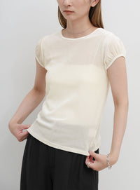 ベロアミニスリーブＴシャツ