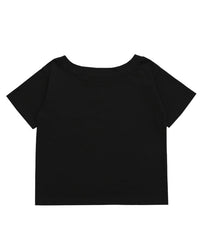ワンショルダーシンプルコットンTシャツ