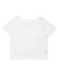 ワンショルダーシンプルコットンTシャツ