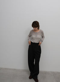 シアーヘンリーネックロンT