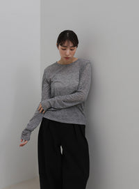 シアーテレコリブロングTシャツ