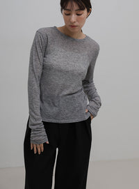 シアーテレコリブロングTシャツ
