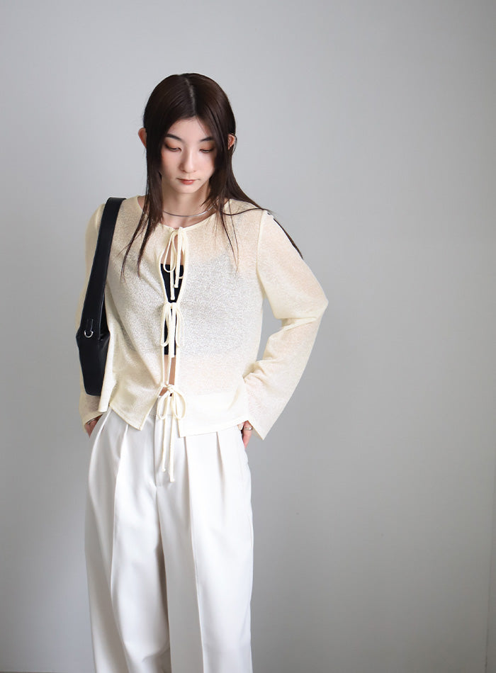 2WAYリボンスラブシアートップス – SELECT MOCA