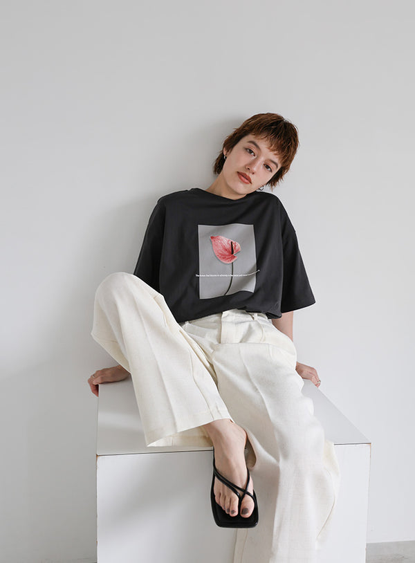 オーバーサイズオリジナルプリントTシャツ