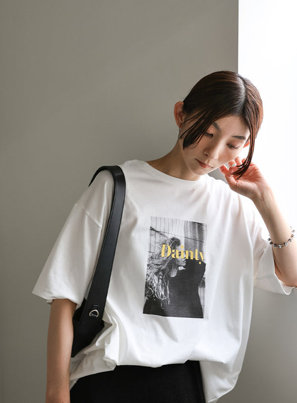 オーバーサイズオリジナルプリントTシャツ