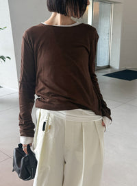 2WAYツイストシアーテレコトップス【by SON】