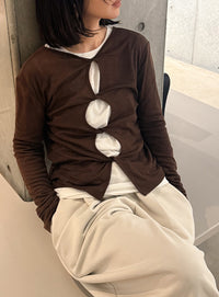 2WAYツイストシアーテレコトップス【by SON】