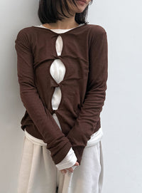 2WAYツイストシアーテレコトップス【by SON】