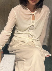 2WAYツイストシアーテレコトップス【by SON】