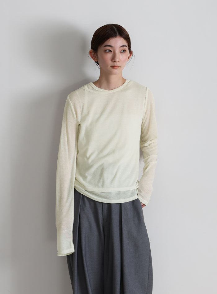 シアーレイヤードアシメネックトップス – SELECT MOCA