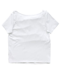ドレープネックハーフスリーブTシャツ