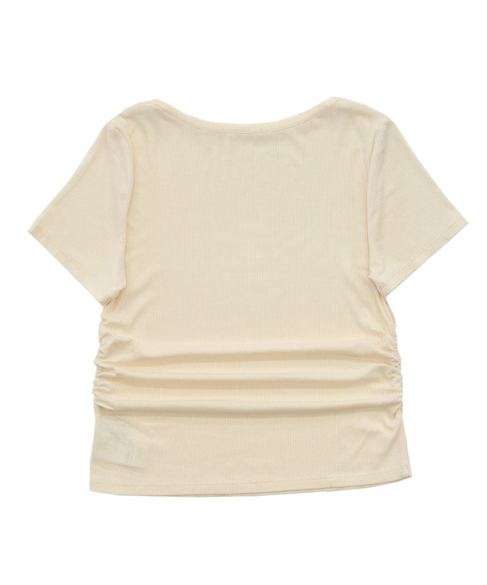 サイドギャザーリブTシャツ – SELECT MOCA