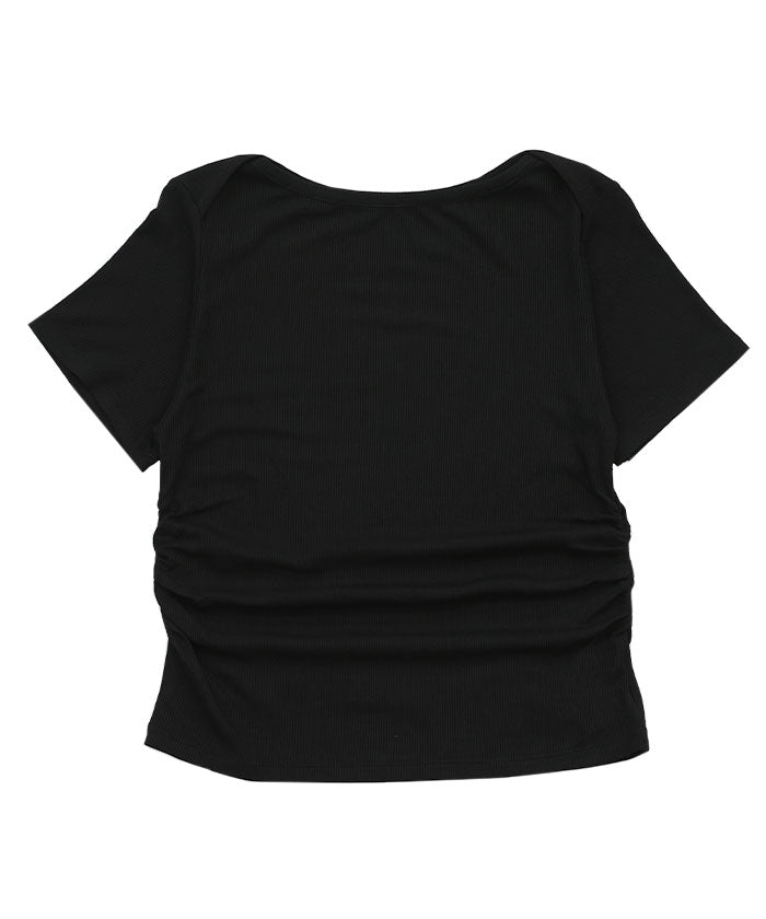 サイドギャザーリブTシャツ – SELECT MOCA