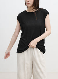 シアーノースリーブTシャツ