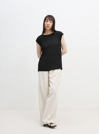 シアーノースリーブTシャツ