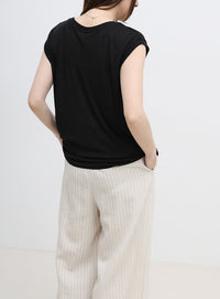 シアーノースリーブTシャツ