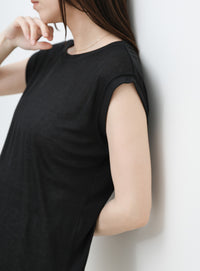 シアーノースリーブTシャツ