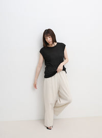 シアーノースリーブTシャツ