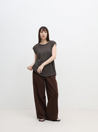 シアーノースリーブTシャツ