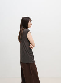 シアーノースリーブTシャツ
