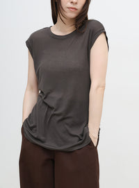 シアーノースリーブTシャツ
