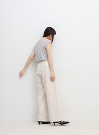 シアーノースリーブTシャツ