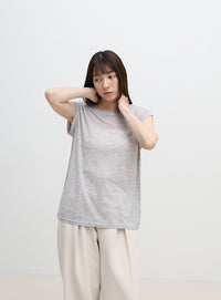 シアーノースリーブTシャツ