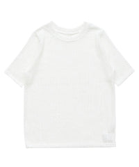 ストレッチ透かし編みデザインTシャツ