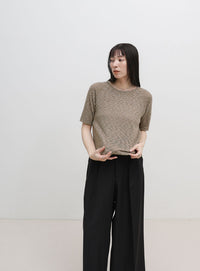 メランジシアーラグランTシャツ