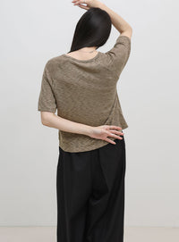 メランジシアーラグランTシャツ
