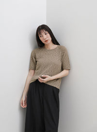メランジシアーラグランTシャツ