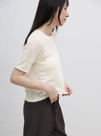 メランジシアーラグランTシャツ