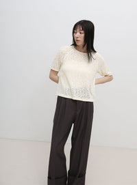 メランジシアーラグランTシャツ