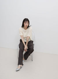 メランジシアーラグランTシャツ