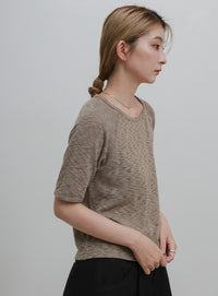 メランジシアーラグランTシャツ